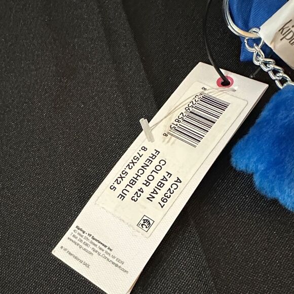 NWT Kipling Royal Blue Pouch w/ Monkey Keychain - Picture 12 of 14